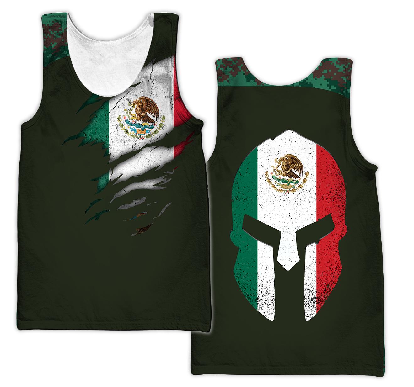 Mexican Coat Of Arm 3D All Over Printed Shirts DQB10142002