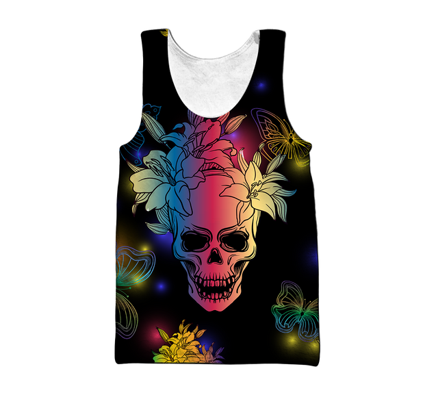 Love Skull 3D all over printed for man and women-Apparel-PL8386-Tank Top-S-Vibe Cosy™