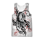 White Tiger Tattoo 3D All Over Printed Shirts For Men and Women