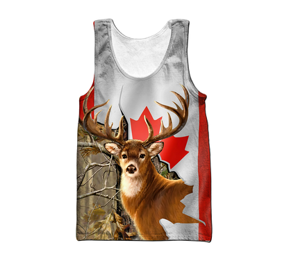 Deer Hunting Canada 3D All Over Printed Shirts For Men LAM