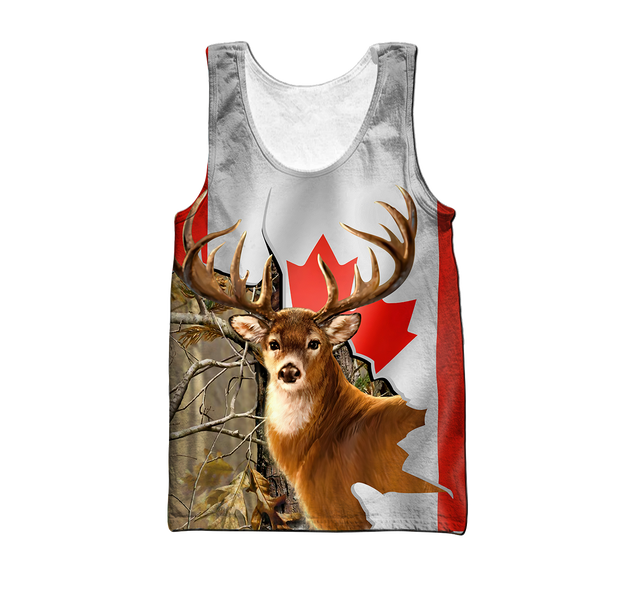 Deer Hunting Canada 3D All Over Printed Shirts For Men LAM