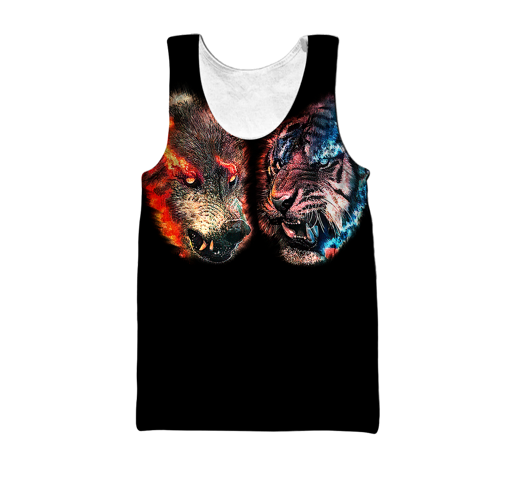Wolf tiger 3D hoodie shirt for men and women MHST1010205