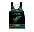 Aoteatoa New Zealand Maori Silver Fern - Paua Shell 3d all over printed shirt and short for man and women-Apparel-PL8386-Tank top-S-Vibe Cosy™