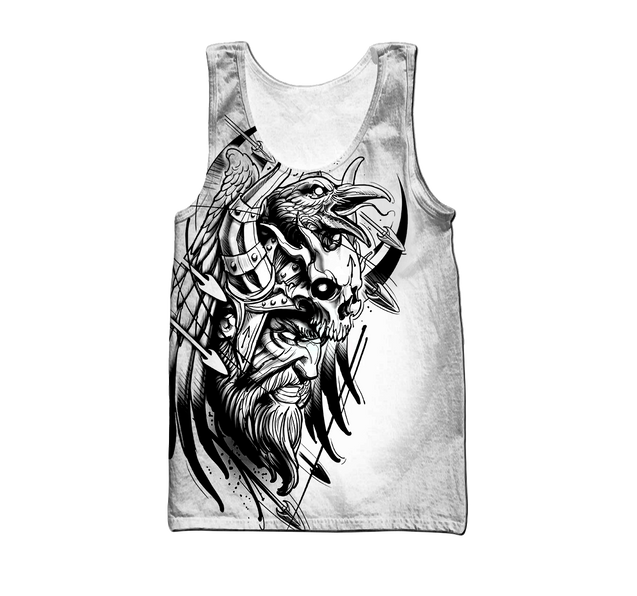 Love Viking tattoos 3D all over printed for man and women-Apparel-PL8386-Tank Top-S-Vibe Cosy™