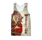 February King Lion 3D All Over Printed  Unisex Shirts