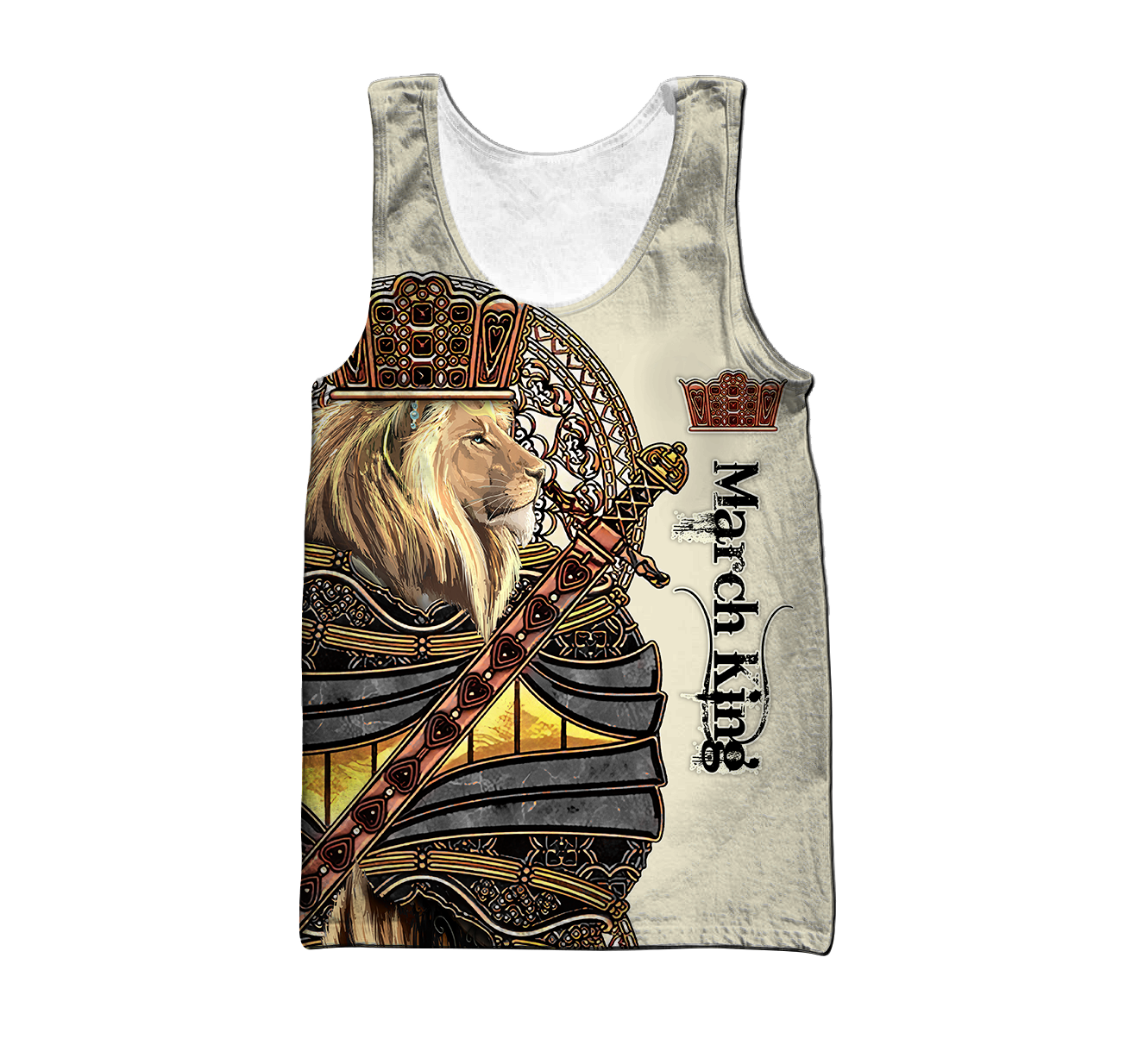 March Black King Lion  3D All Over Printed  Unisex Shirts