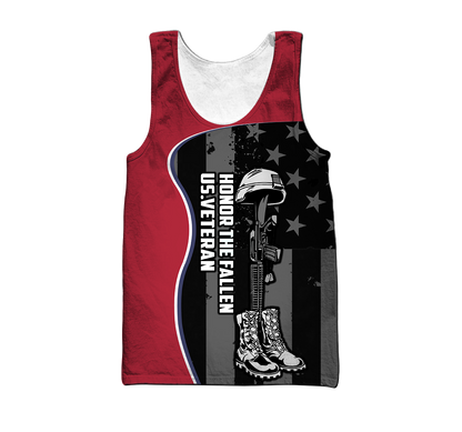 US Veteran Honor The Fallen 3D All Over Printed Shirts For Men and Women TA09152005