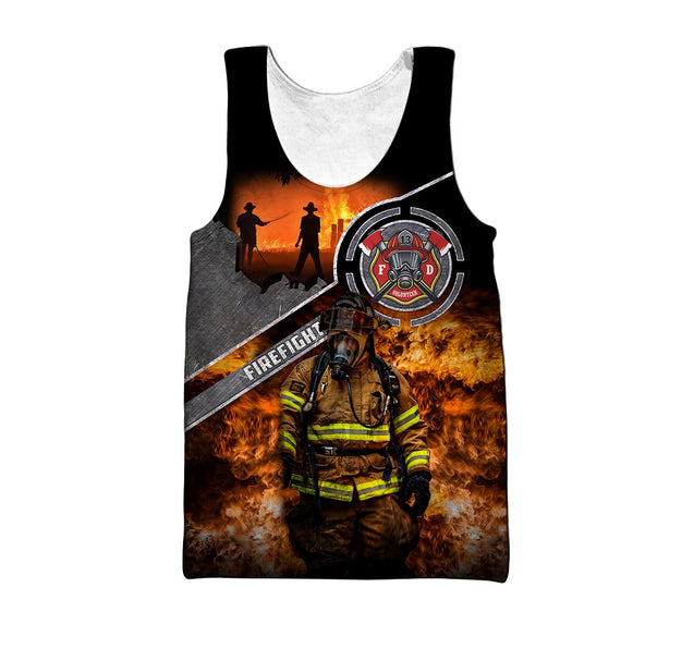 Brave Firefighter-Fireman 3D All Over Printed Shirts For Men and Women TA0822203