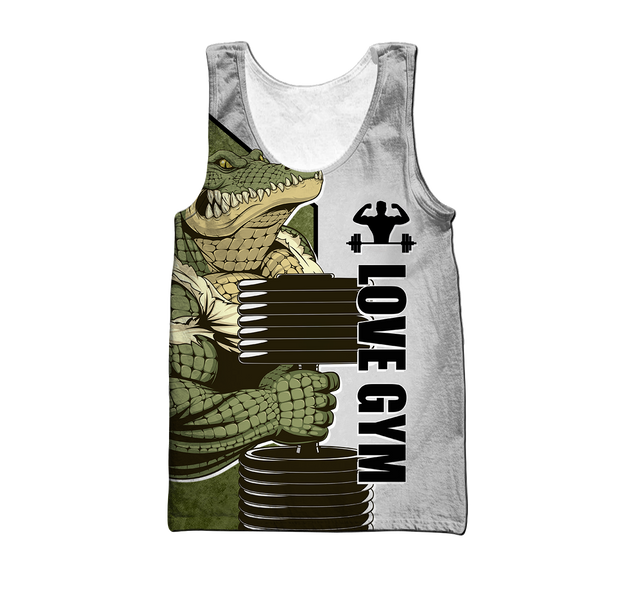 Gym Crocodile 3d all over printed for man and women QB05302001-Apparel-PL8386-Tank top-S-Vibe Cosy™