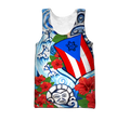 Puerto Rico Sol Taino Art Painting Shirt QB06202004-Apparel-TQH-Tank Top-S-Vibe Cosy™