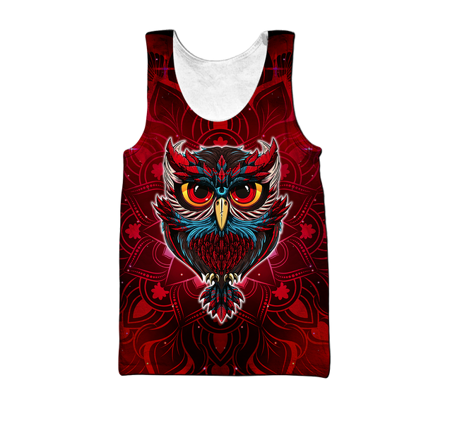 Owl 3d hoodie shirt for men and women QB05132003-Apparel-HG-Men's tank top-S-Vibe Cosy™