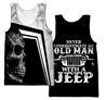 Never Underestimate an Old Man Jeep Skull Unisex Shirts DL20302005