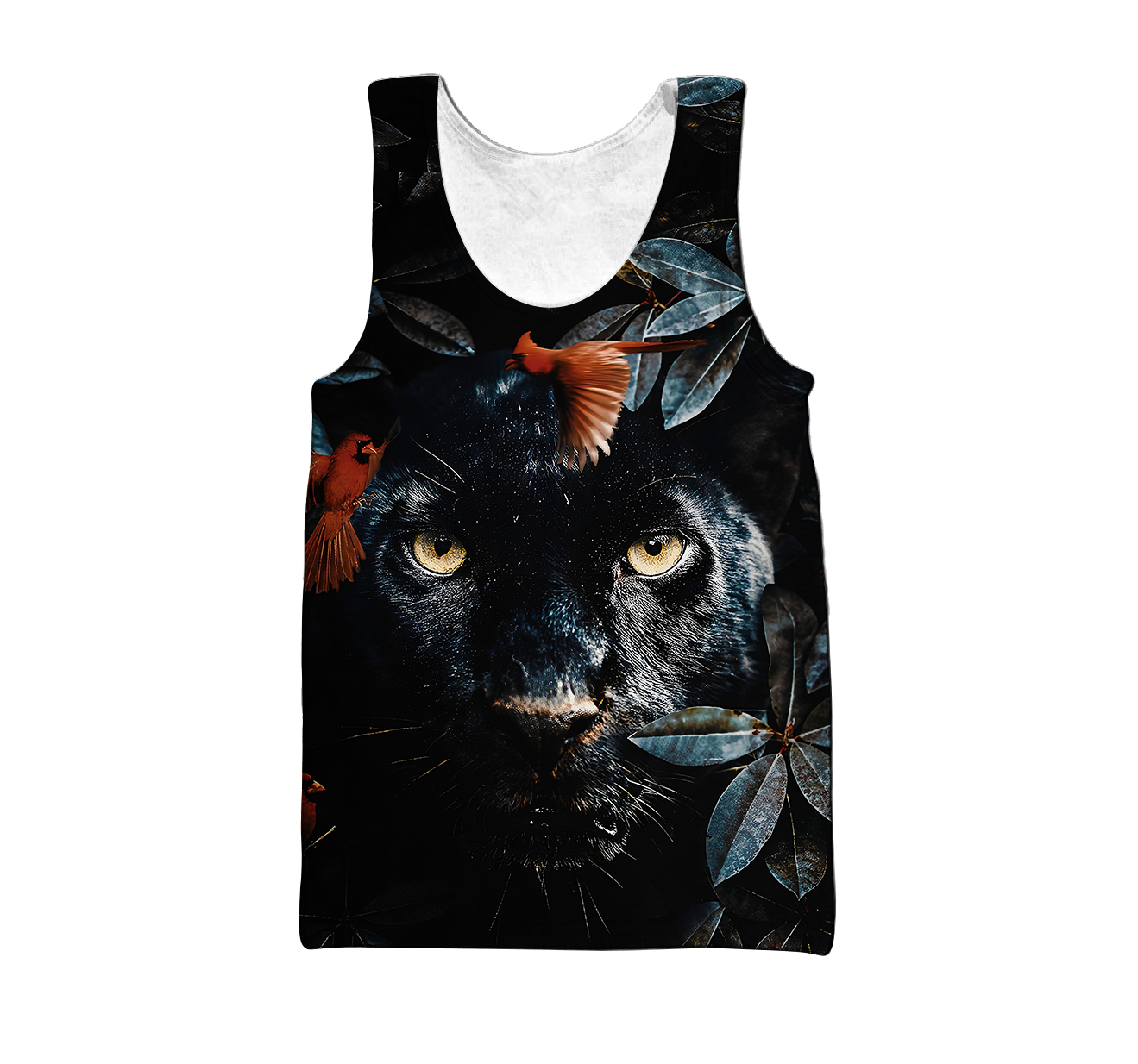 Flower Black Panther Over Printed Hoodie