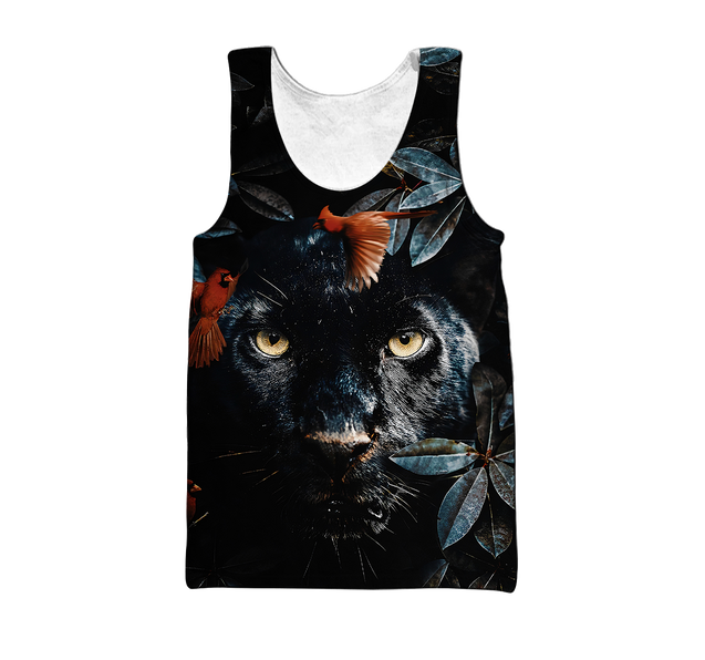 Flower Black Panther Over Printed Hoodie