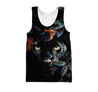 Flower Black Panther Over Printed Hoodie