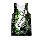 Light Green Deer Hunting 3D All Over Printed Shirts For Men LAM