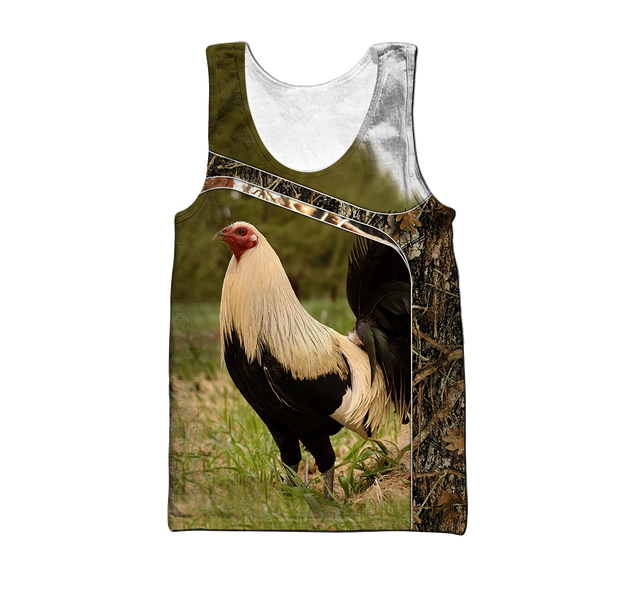 Love Rooster All 3D Over Printed Unisex Hoodie ML