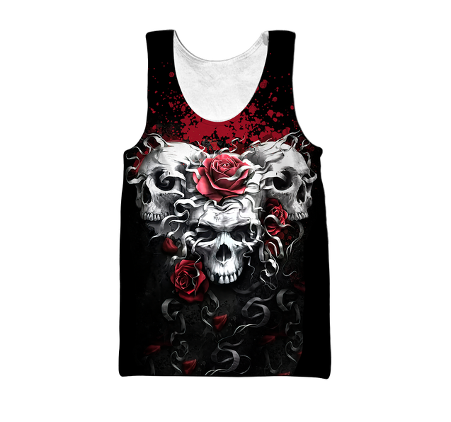 Unique Skulls And Roses Hoodie For Men And Women MEI