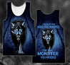 Night Wolf 3D All Over Print Hoodie T Shirt For Men and Women HHT07092016