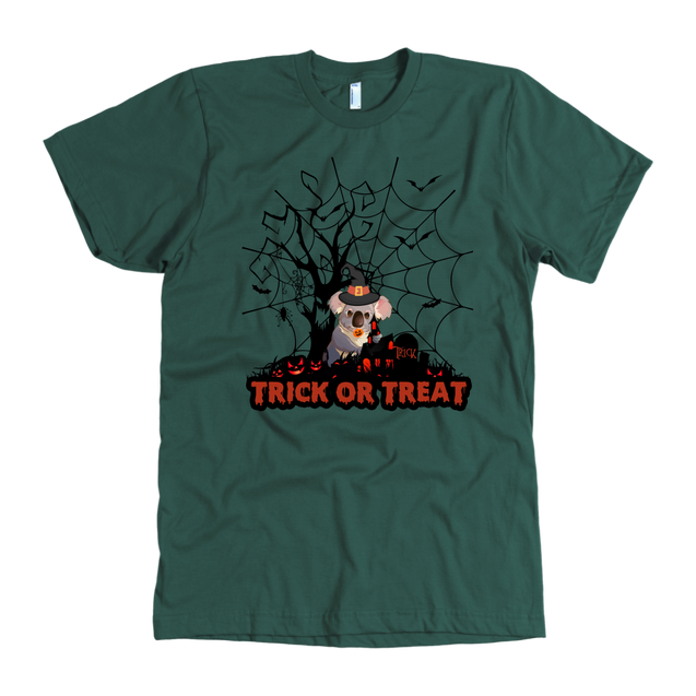 Australian Koala Trick or Treat Halloween T-Shirt 02 H9-T-SHIRTS-HP Arts-American Apparel Mens-Forest-S-Vibe Cosy™