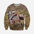 3D All Over Printed Pig Shirts And Shorts-Apparel-Phaethon-Sweatshirt-S-Vibe Cosy™