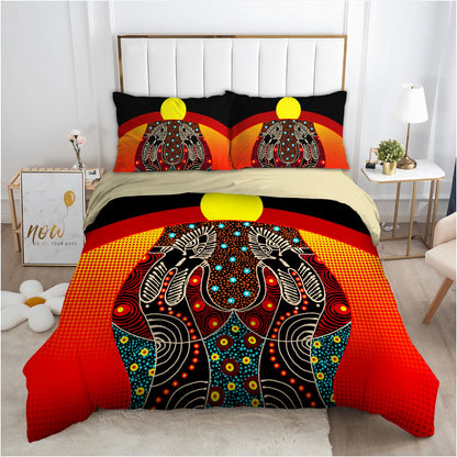 Aboriginal Australia Indigenous Together Painting Art Bedding Set