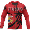Tonga Polynesian Hoodie - Coconut Island Version-Apparel-Phaethon-Zipped Hoodie-S-Vibe Cosy™