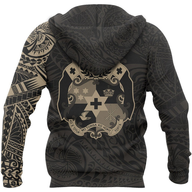 Tonga in My Heart Polynesian Tattoo Style Hoodie NNK 1206-Apparel-NNK-Zipped Hoodie-S-Vibe Cosy™