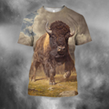 3D All Over Print Bull Bull Art 5-Apparel-PHLong-T-Shirt-S-Vibe Cosy™