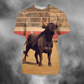 3D All Over Print Bull Cow Toro-Apparel-PHLong-T-Shirt-S-Vibe Cosy™