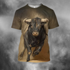 3D All Over Print Bull Bull Art 4-Apparel-PHLong-T-Shirt-S-Vibe Cosy™