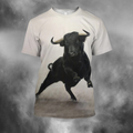 3D All Over Print Bull Art 2-Apparel-PHLong-T-Shirt-S-Vibe Cosy™