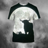 3D All Over Print Bull Bull Moon-Apparel-PHLong-T-Shirt-S-Vibe Cosy™