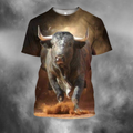3D All Over Print Crazy Toro 1-Apparel-PHLong-T-Shirt-S-Vibe Cosy™