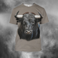3D All Over Print Bull Art 1-Apparel-PHLong-T-Shirt-S-Vibe Cosy™