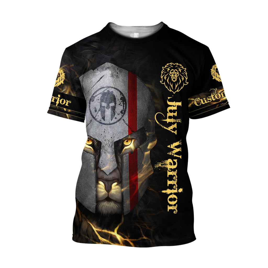 July Spartan Lion Warrior 3D All Over Printed Unisex Shirts