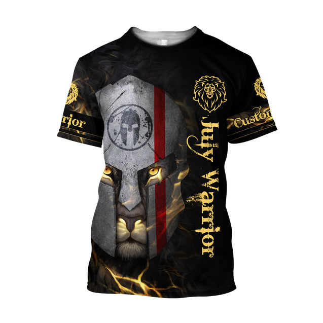 July Spartan Lion Warrior 3D All Over Printed Unisex Shirts