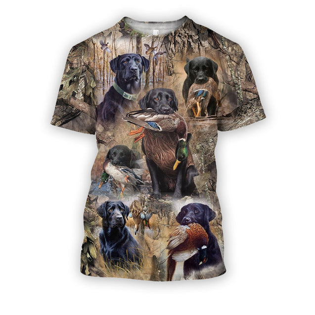 3D All Over Printed Labrador Retriever Hunting Dog Camo Shirts-Apparel-HbArts-T-Shirt-S-Vibe Cosy™