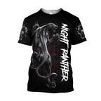 Night Panther 3D All Over Printed Shirt for Men and Women