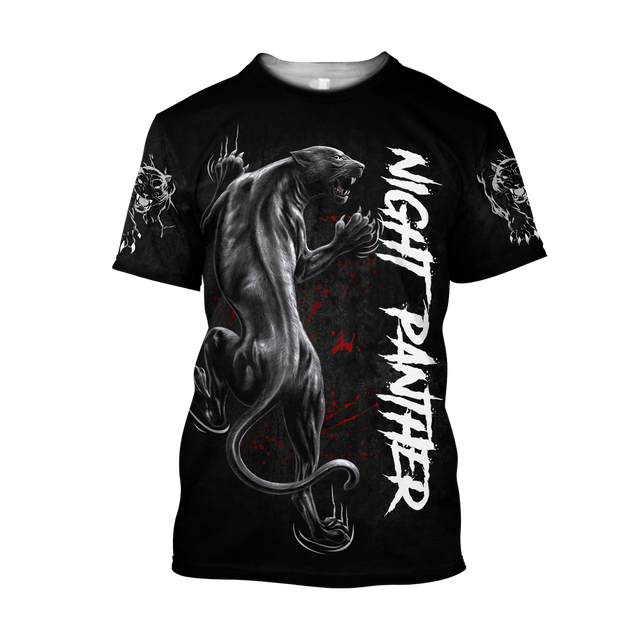 Night Panther 3D All Over Printed Shirt for Men and Women