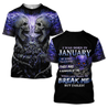 January Guy Skull 3D All Over Printed Shirts Pi24102001ST