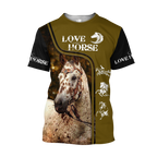 Love Horse 3D All Over Printed Shirts For Men and Women Pi112051