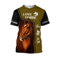 Love Horse 3D All Over Printed Shirts For Men and Women Pi112052