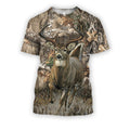 All Over Printed Whitetail Deer Camo Shirts-Apparel-HbArts-T-Shirt-S-Vibe Cosy™