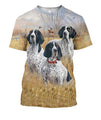 All Over Printed English Pointer Dog-Apparel-HbArts-T-Shirt-S-Vibe Cosy™