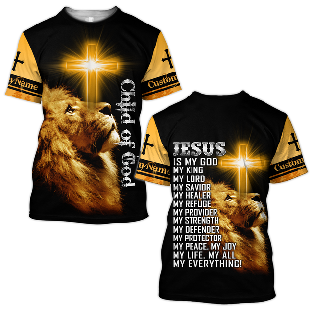 Child Of God Custome Name 3D All Over Printed Shirts For Men and Women Pi15102004