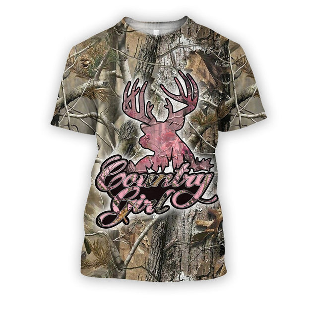 All Over Printed Country Girl Camo Shirts-Apparel-HbArts-Hoodies-S-Vibe Cosy™
