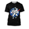 3D all over print nasa astronaut in the space-Apparel-HbArts-T-Shirt-S-Vibe Cosy™