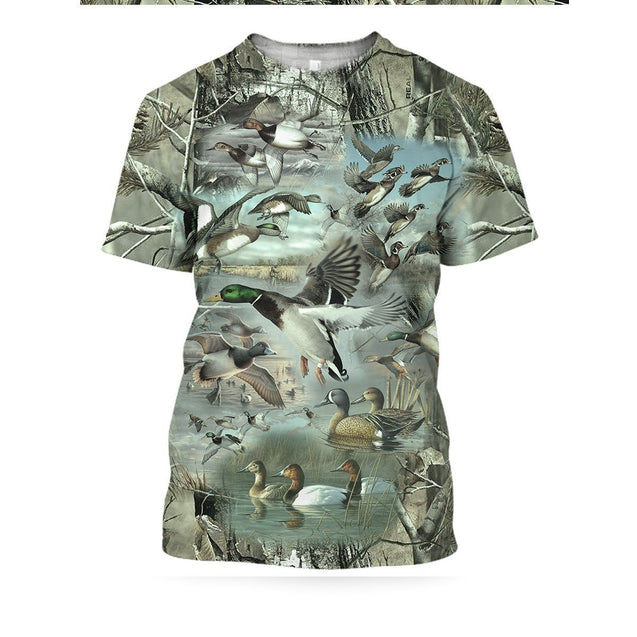 3D All Over Printed Camo Duck Hunting Shirts-Apparel-HbArts-T-Shirt-S-Vibe Cosy™