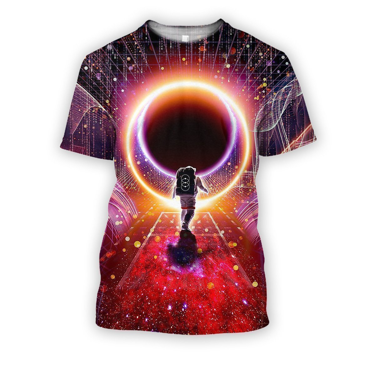 3D all over print astronaut with many planets-Apparel-HbArts-T-Shirt-S-Vibe Cosy™